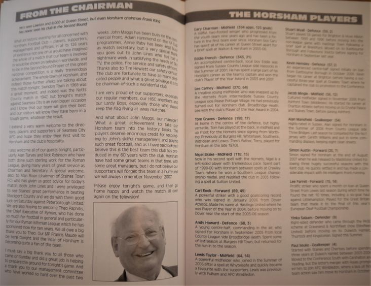 Words from Mr Horsham