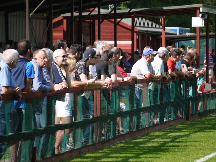 Supporters in the sunshine