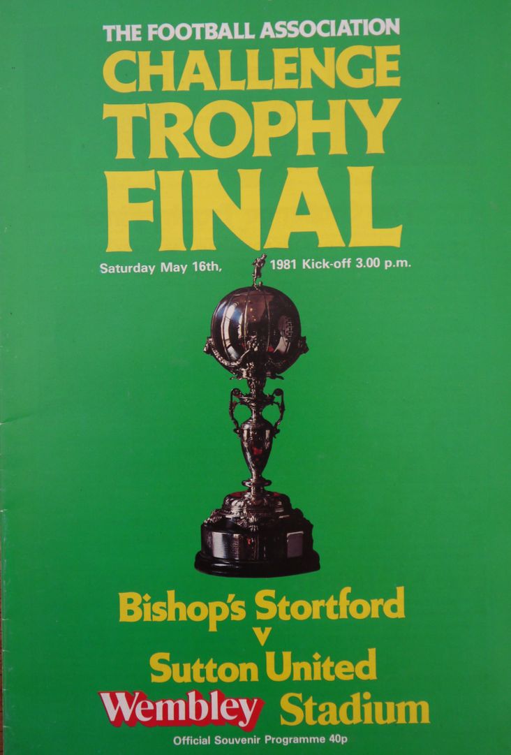 FA Trophy Final 1981- front cover